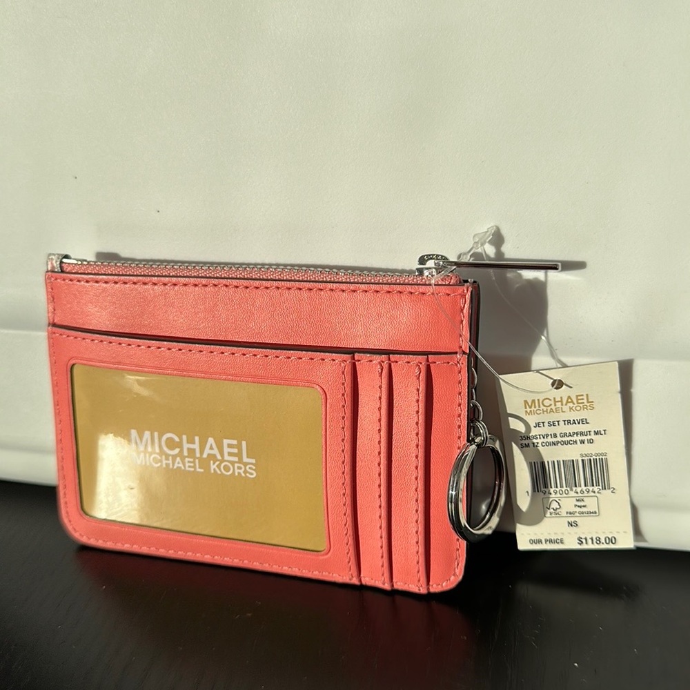 Michael Kors Jet set travel coin pouch ID key zip - Picture 5 of 8